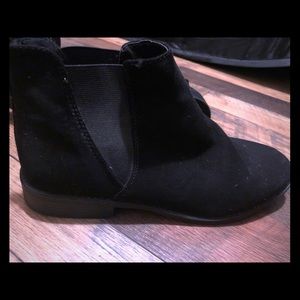 Black Flat Booties - never worn